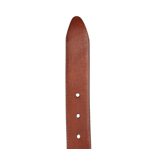 An Anderson's Brown Saddle Leather 30mm Belt with a white background.