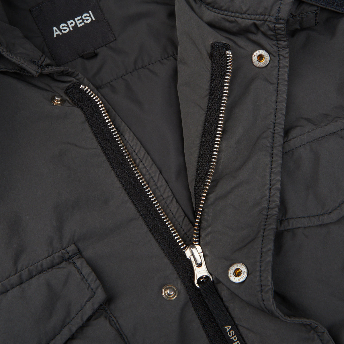 Aspesi | Grey Luxury Nylon Padded Field Jacket – Baltzar