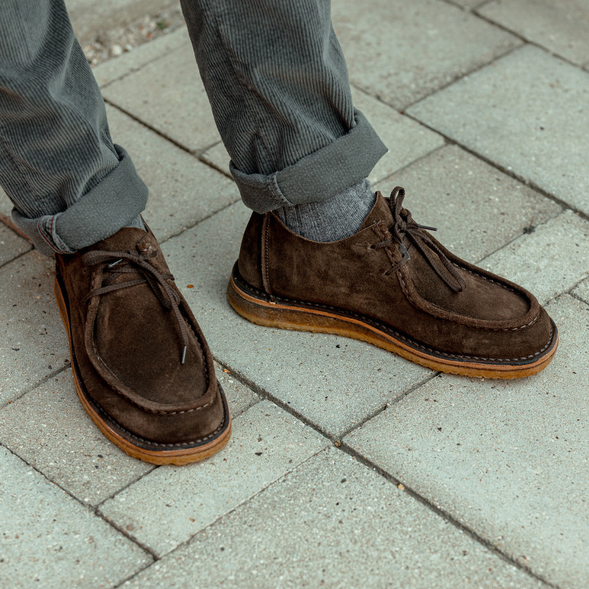 Astorflex Dark Chestnut Suede Beenflex Derbies Baltzar