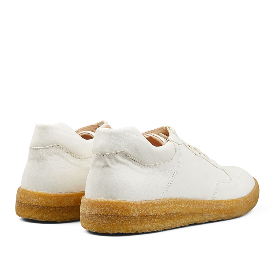 Pair of Astorflex White Leather Tenniflex Sneakers with rubber soles.
