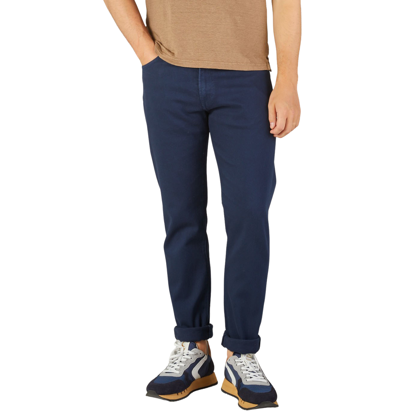 COF Navy Blue Candiani Cotton M7 Jeans Front