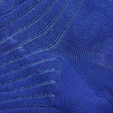 A close up of a Canali Royal Sky Ribbed Cotton Vanisee Socks.