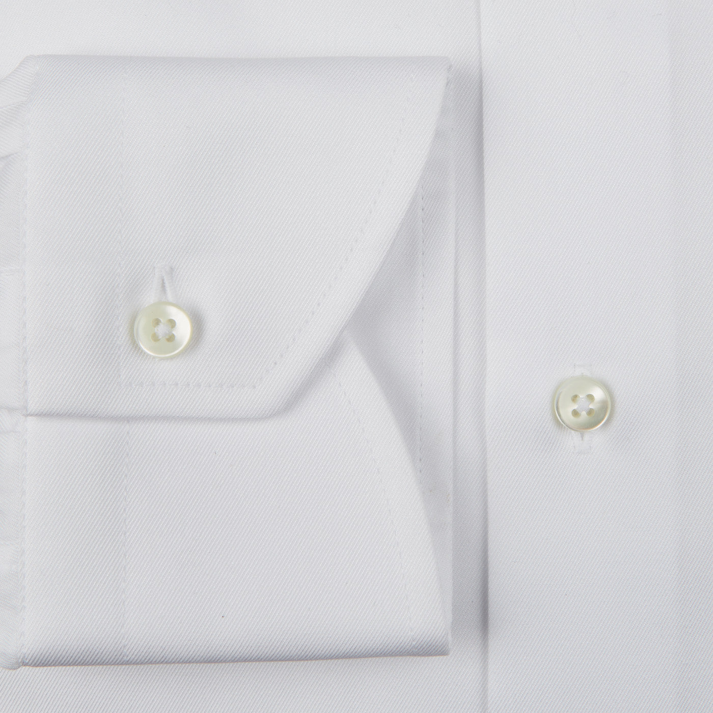 A Canali white cotton single cuff shirt made from ultra-soft cotton.