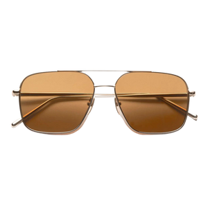 A pair of Steel Aviator Brown Lenses Sunglasses 56mm from the Chimi collection on a white background.