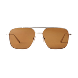 Chimi Eyewear Steel Aviator Brown Lenses Sunglasses 56mm Front