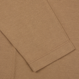 A close up of a Drumohr Coffee Brown Ice Cotton LS T-Shirt.