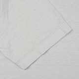 A close-up of a Drumohr Light Grey Cotton Linen T-Shirt.