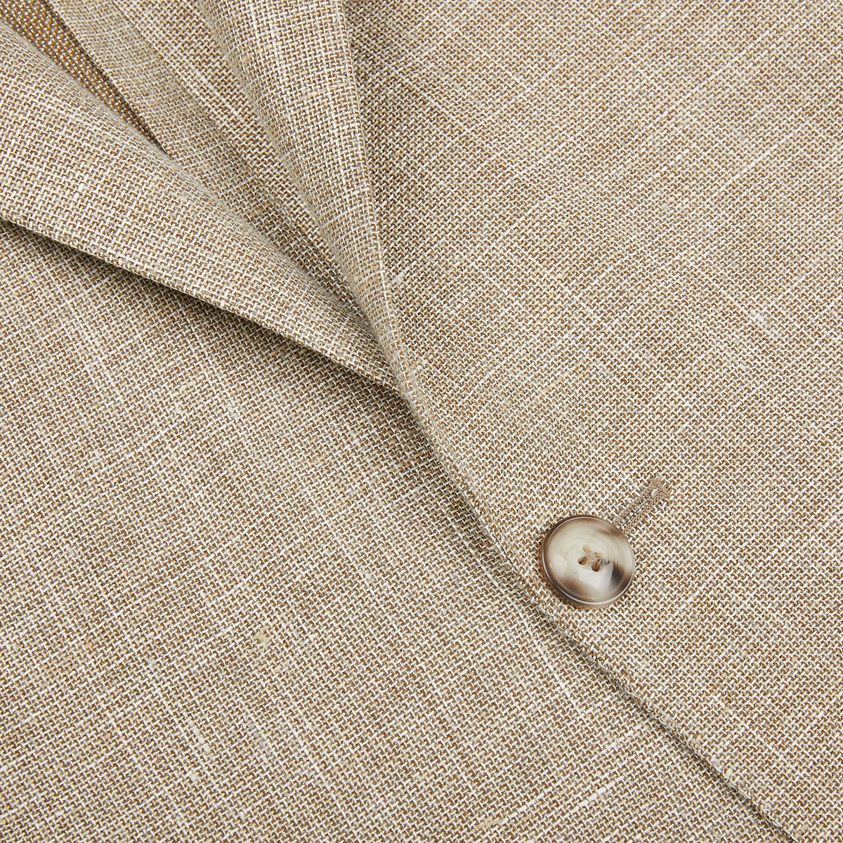 Baltzar Sartorial  Beige Melange Wool Silk Linen Blazer