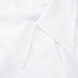 A close up of a Far East Manufacturing White Cotton Oxford BD Regular Shirt.