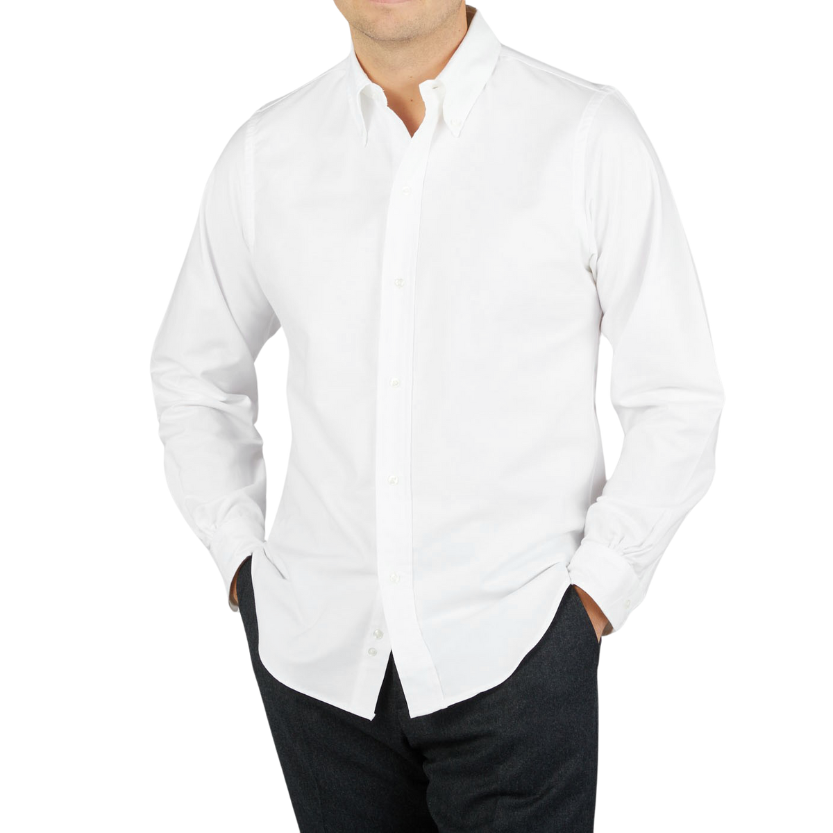 Far East Manufacturing | White Cotton Oxford BD Regular Shirt