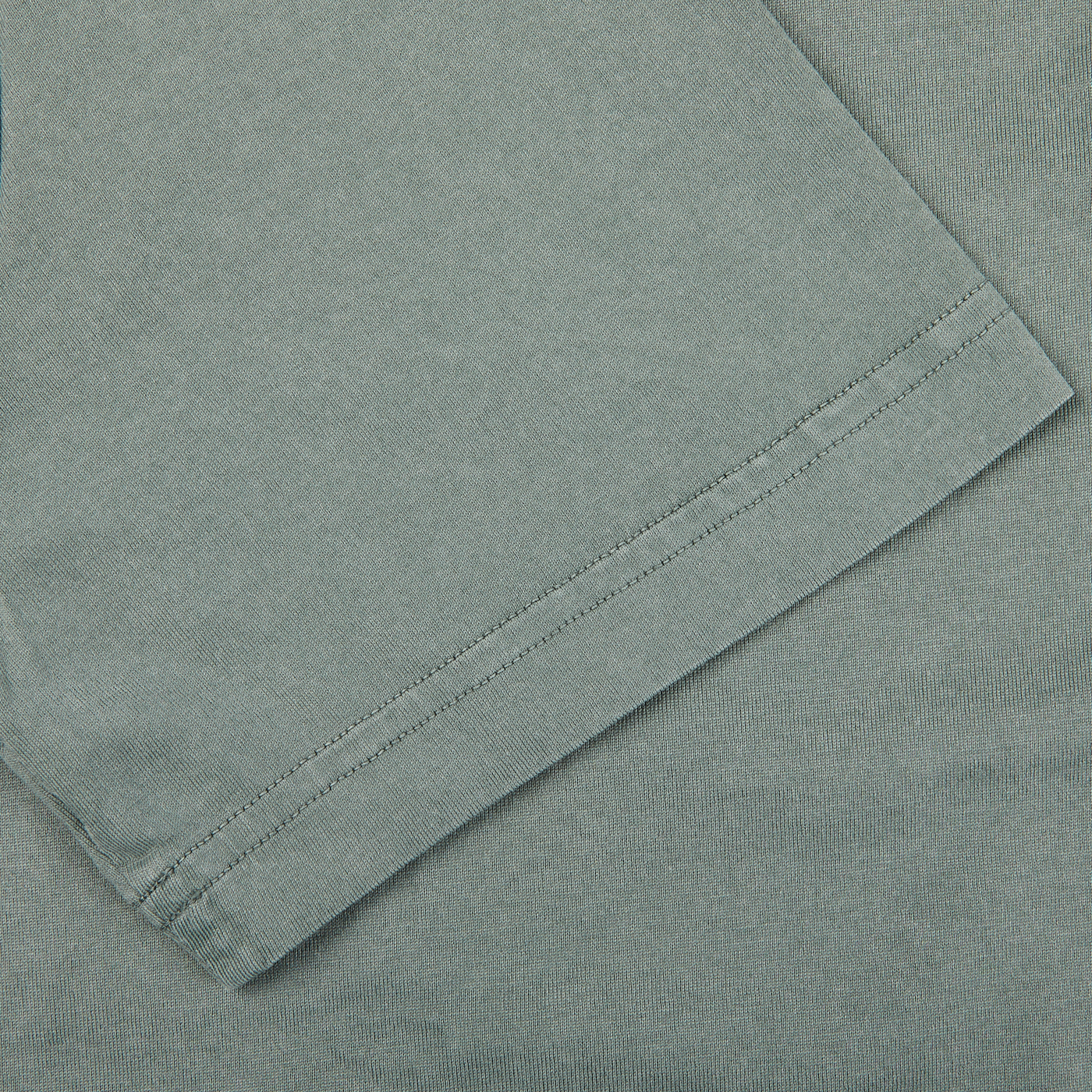 A close up of a Fedeli Olive Green Organic Cotton Polo Shirt.
