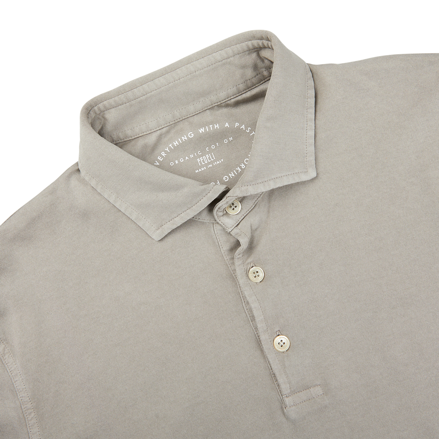 The men's luxury Fedeli Giza cotton polo shirt.