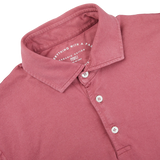 The Fedeli luxury casual-wear specialist's Washed Raspberry Organic Cotton Polo Shirt.
