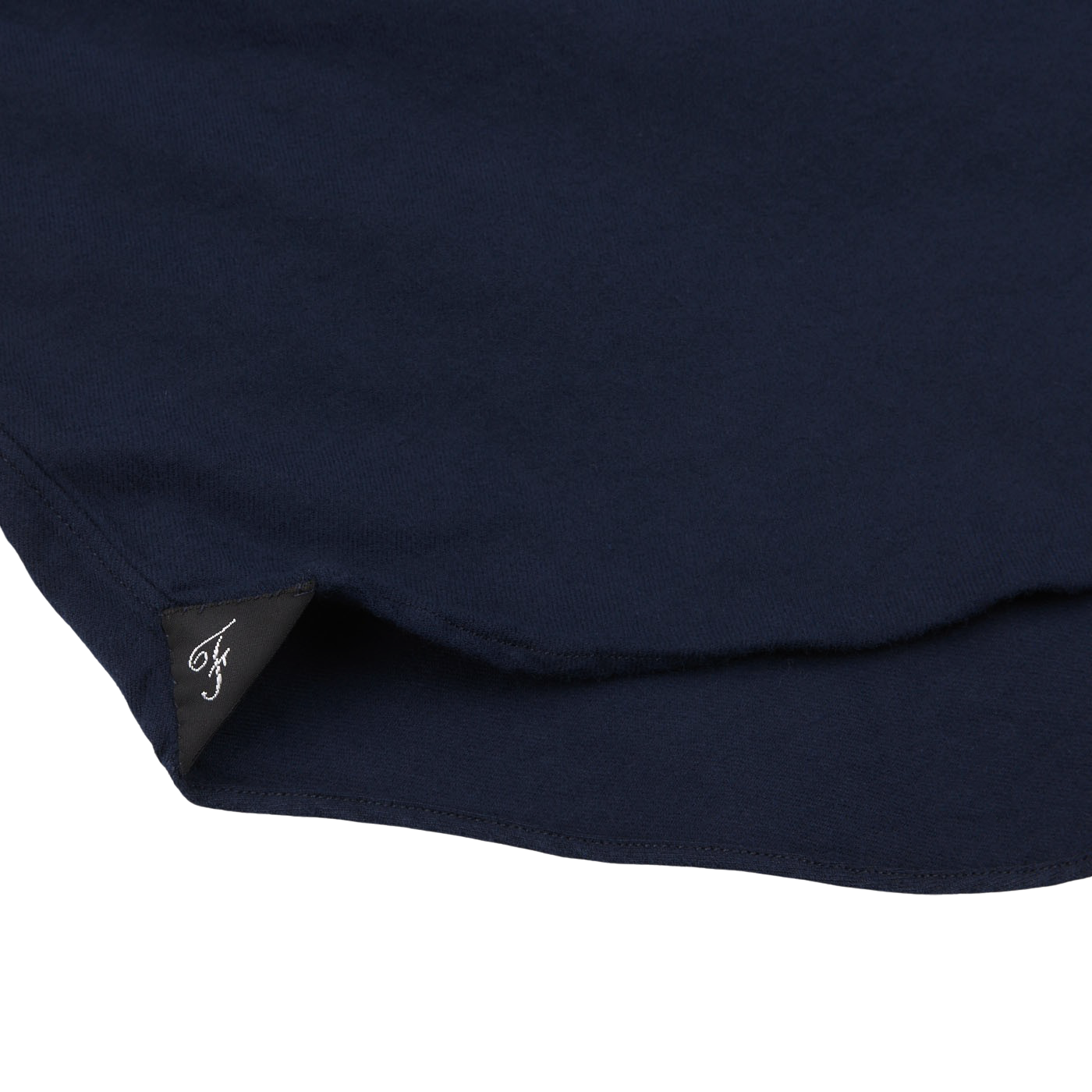 Finamore Dark Blue Cotton Flannel Casual Shirt Edge