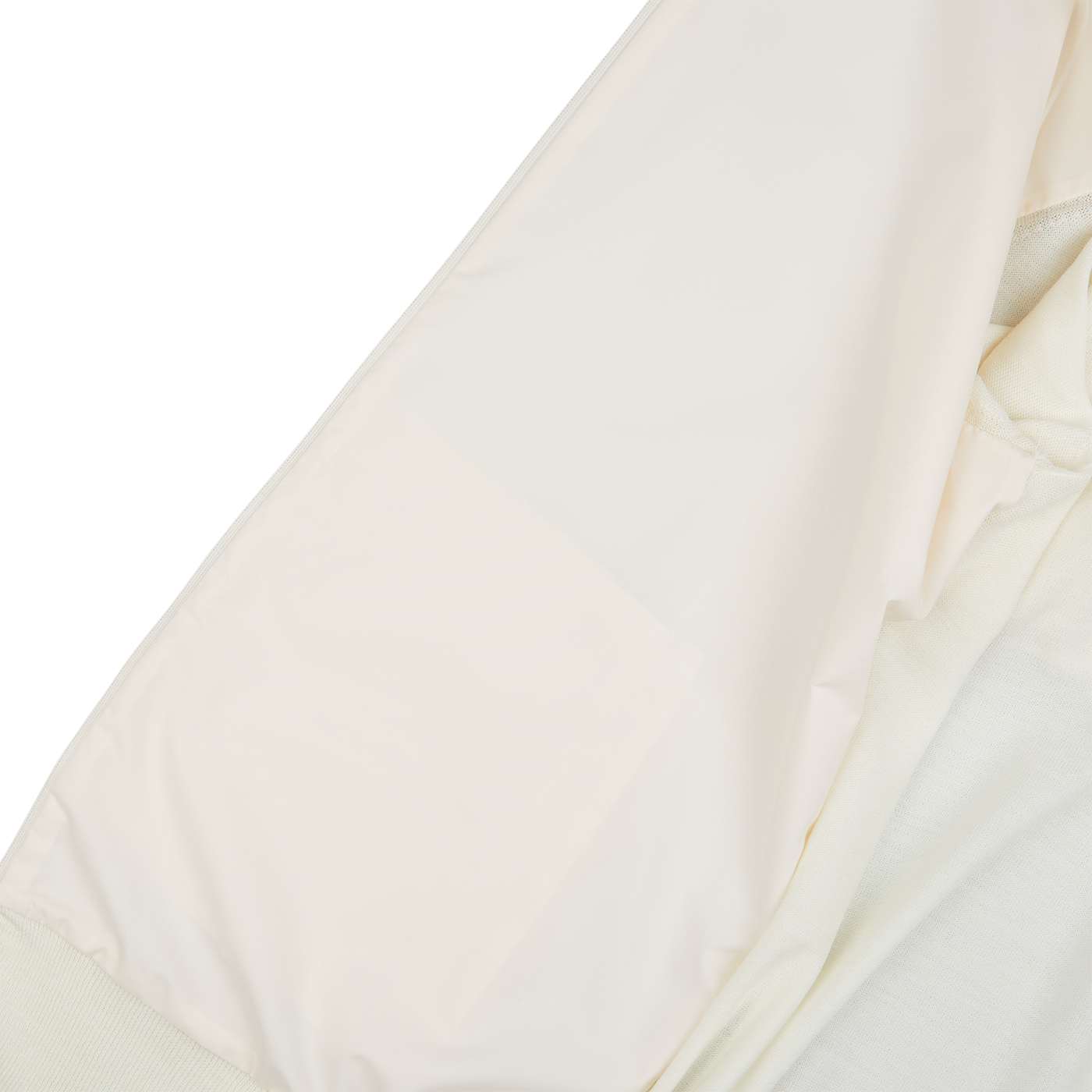 A close-up of a Gran Sasso Cream Beige Travel Wool Hybrid Jacket.