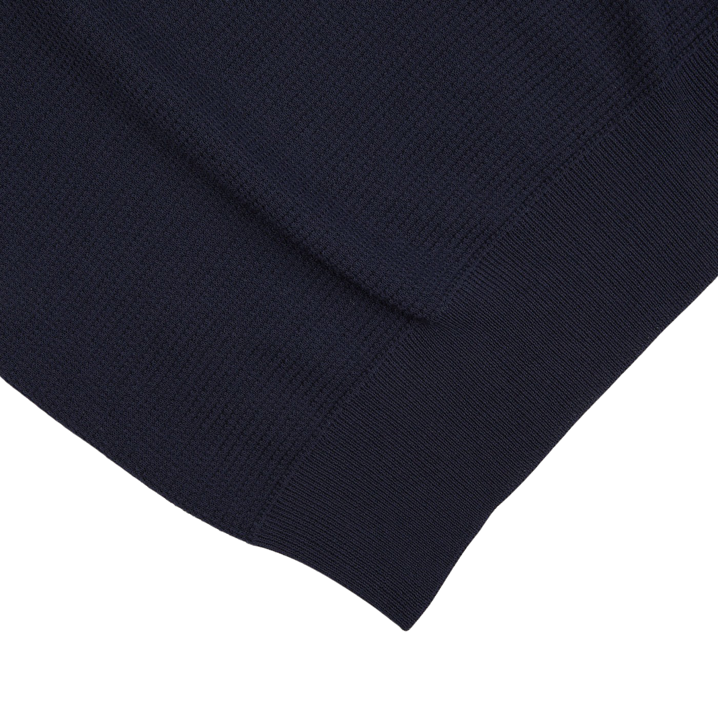 A close up of a Gran Sasso Navy Fresh Cotton Contrast Collar Polo Shirt.