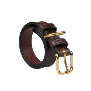 A Dark Brown Saddle Leather Large Dog Collar by Hardy & Parsons.