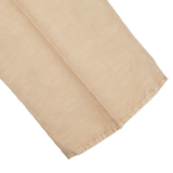 Light Beige Chinolino Straight Fit Trousers with a frayed edge on a white background by Incotex.