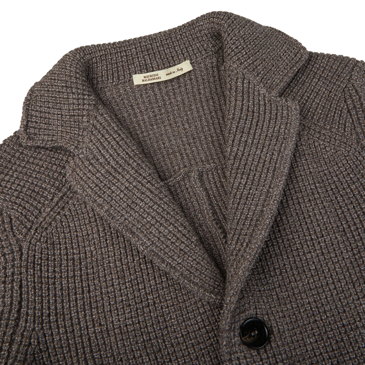 GREY KNITTED JACKET – WOOL AND CASHMERE, Made in Italy