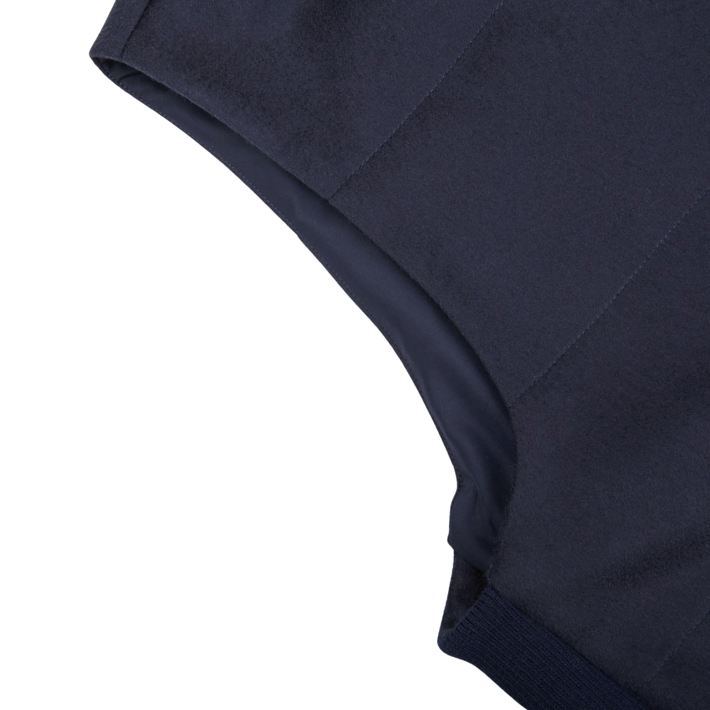A close up of Maurizio Baldassari navy blue shorts on a white surface.