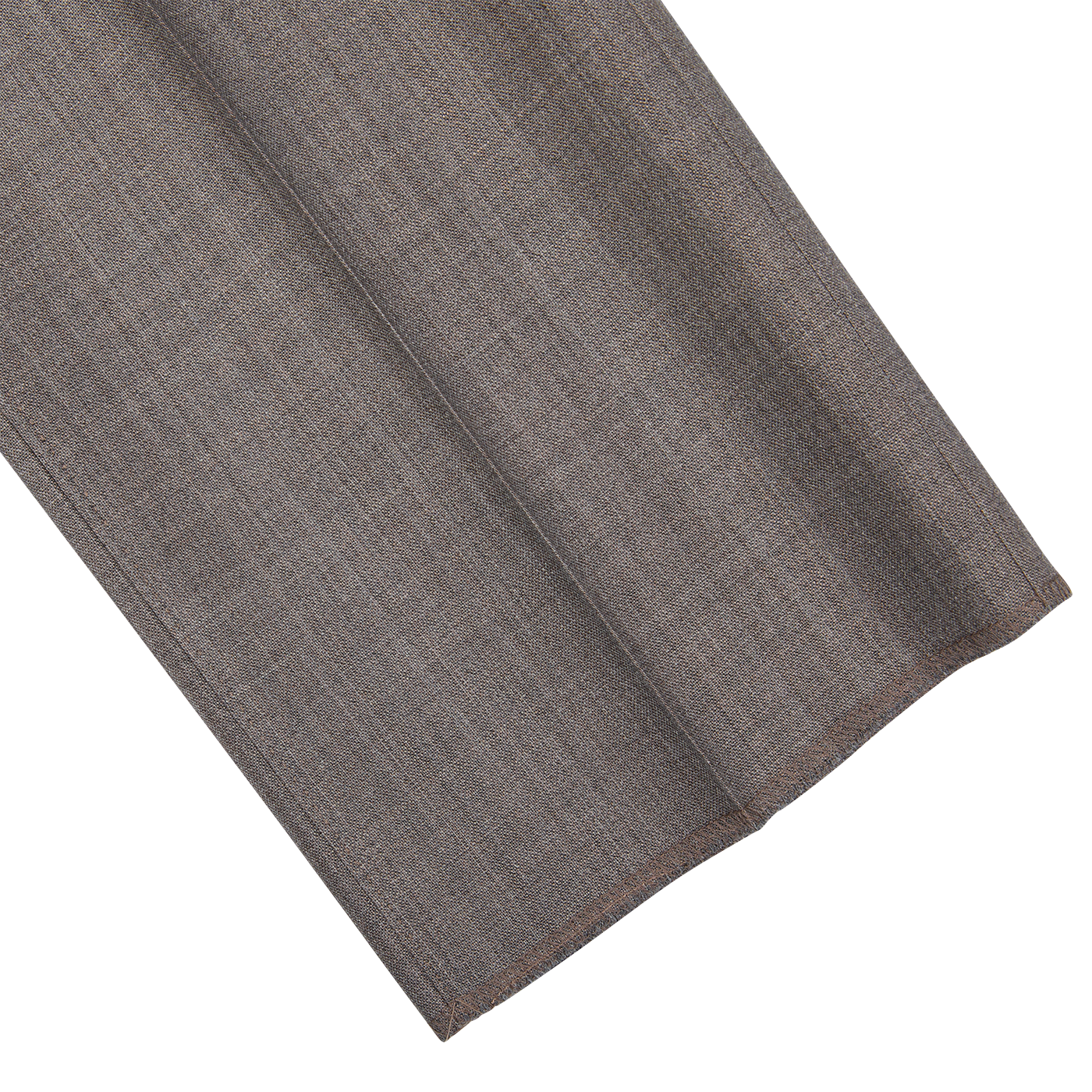 Folded Mid Grey High-Twist Wool Suit fabric from Ring Jacket on a patterned background.