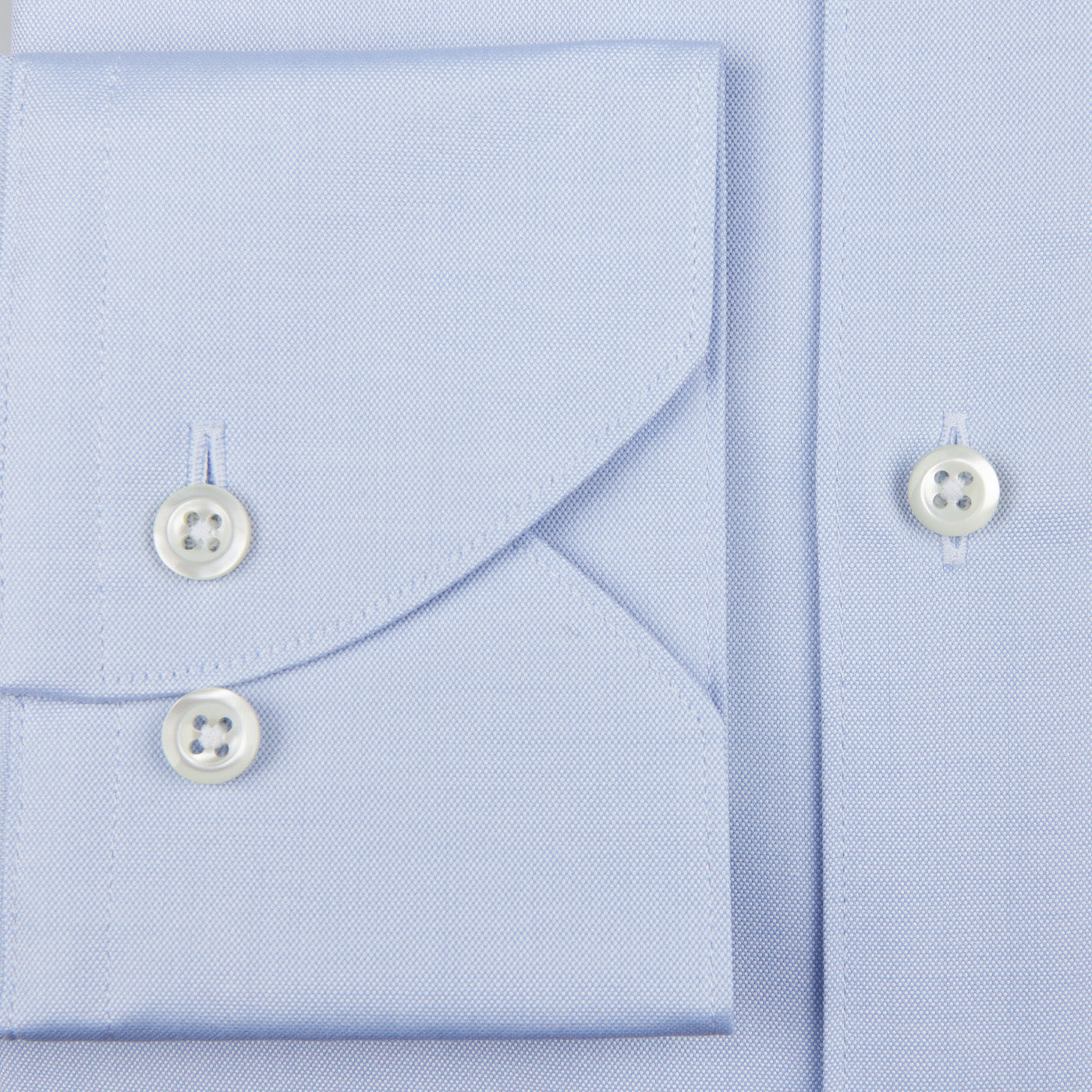 A Light Blue Cotton Oxford BD Fitted Body Shirt by Stenströms with buttons.