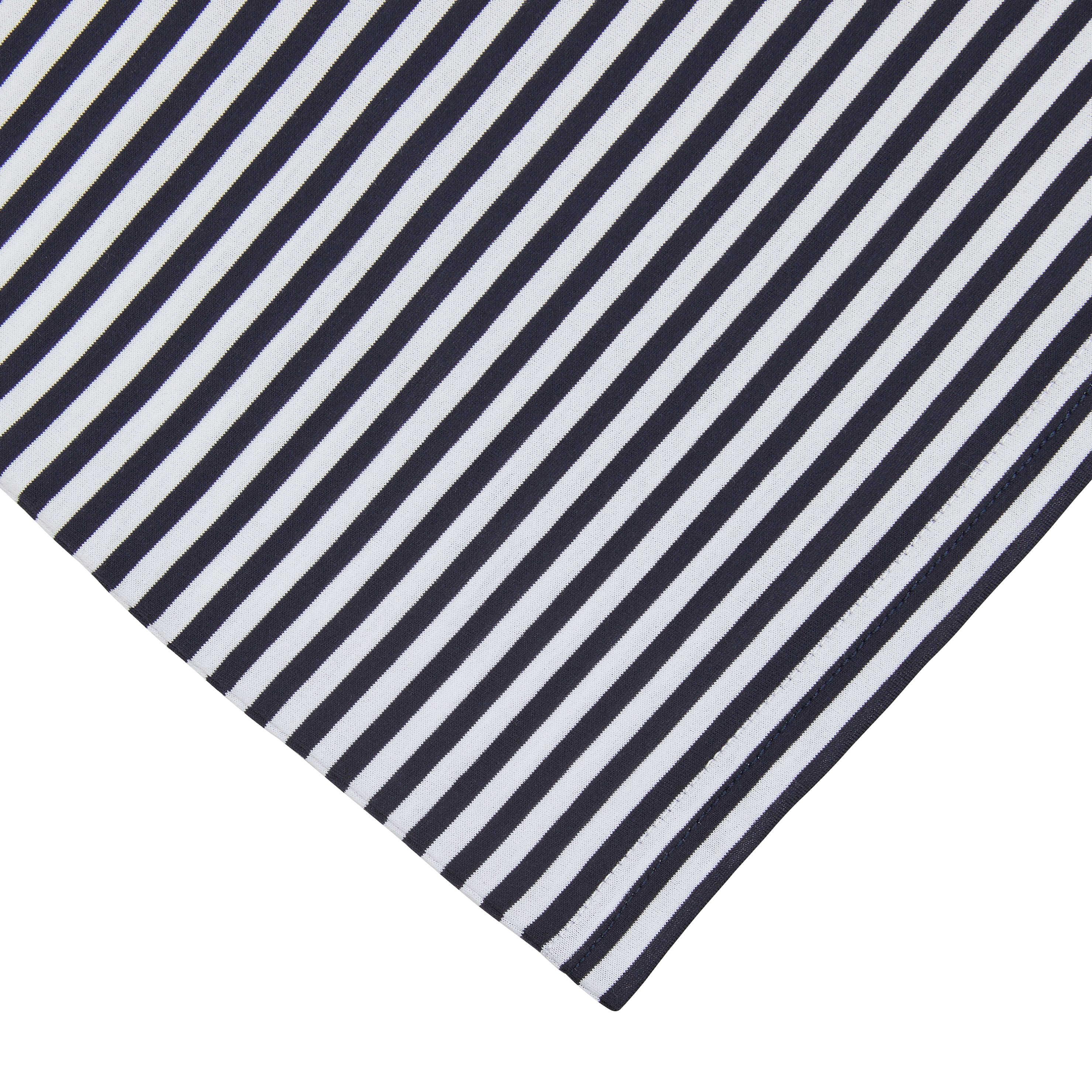 Navy White Striped Classic Cotton T-Shirt