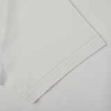 A close up image of a Smoke Grey Classic Cotton T-Shirt made from comfortable cotton material by Sunspel.