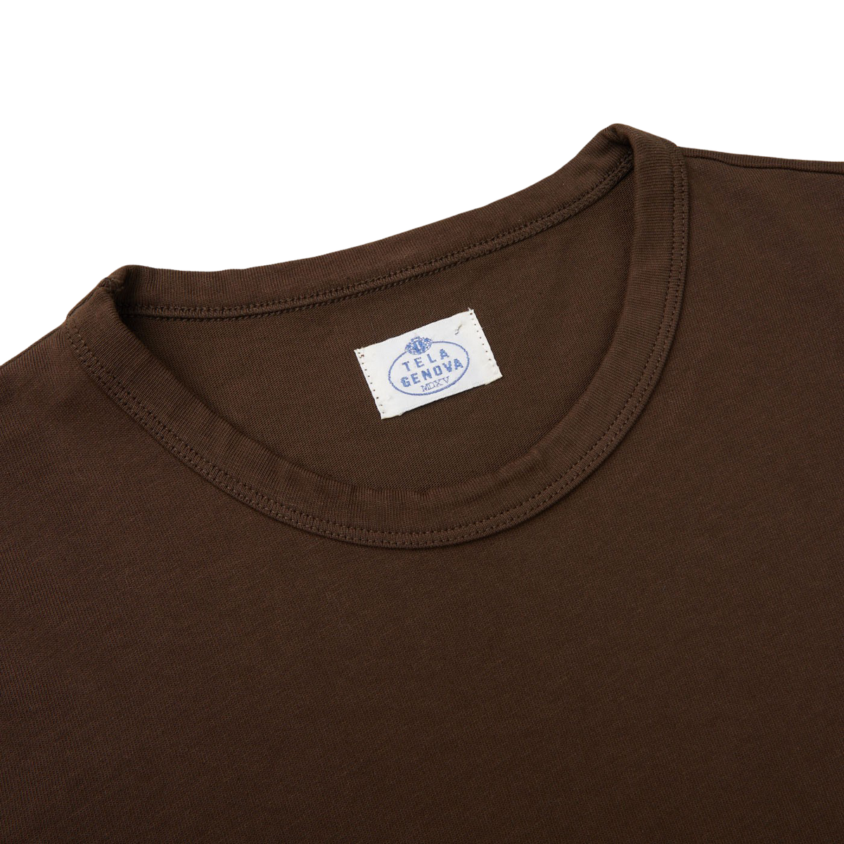 Tela Genova | Dark Brown Organic Cotton LS T-Shirt – Baltzar