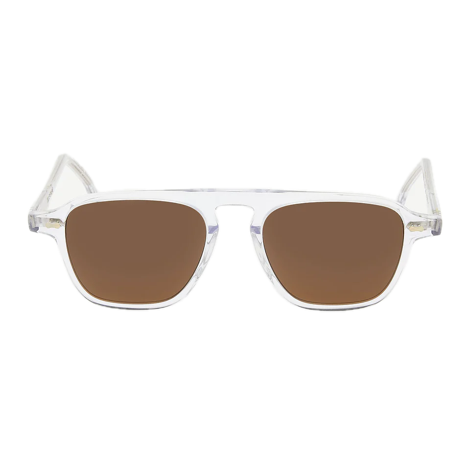 Novelty sunglasses with cat ear designs on the acetate frame - The Bespoke Dudes Panama Transparent Tobacco Lenses 52mm