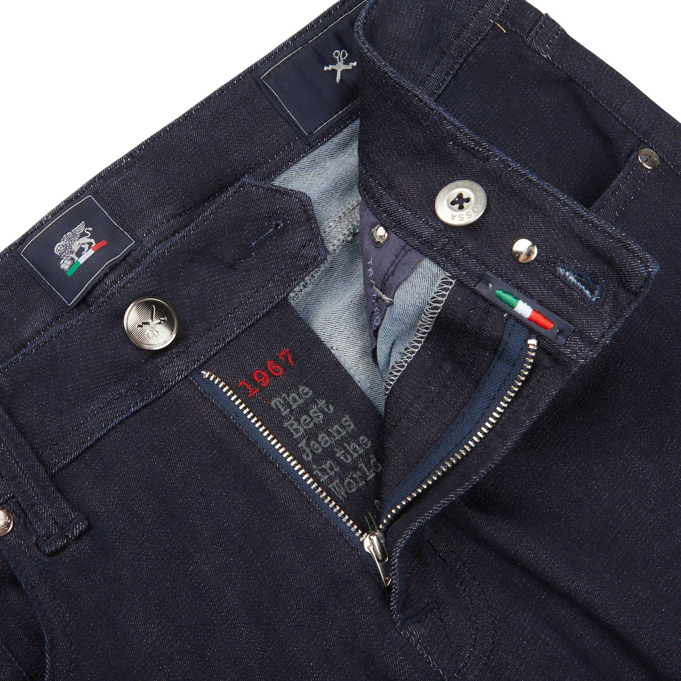 Tramarossa Raw Blue Super Stretch Michelangelo Jeans Zipper