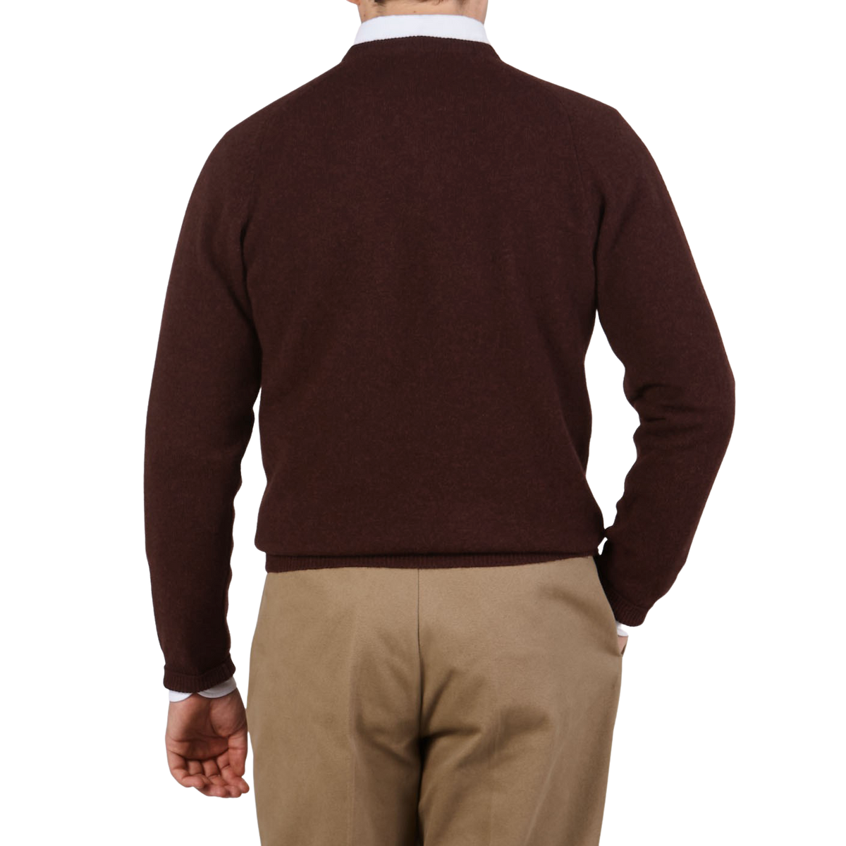 Alan Paine | Raisin Brown Lambswool V-Neck – Baltzar