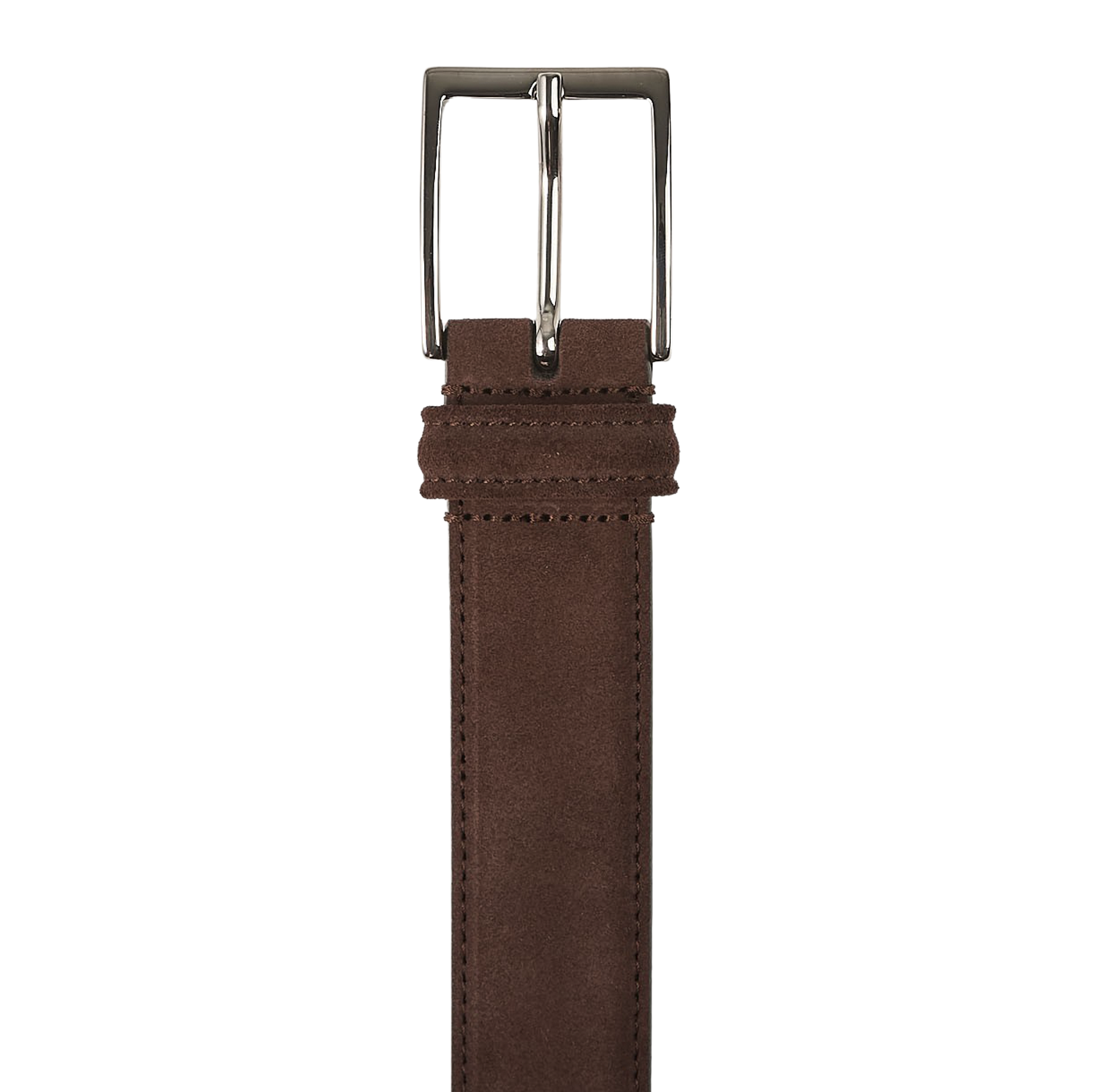 Anderson's Medium Brown Suede Leather 35mm Belt Buckle