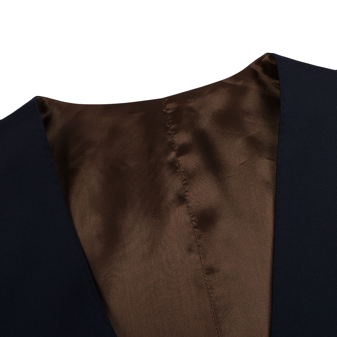 Baltzar Sartorial Navy Super 100s Wool DB Waistcoat Collar