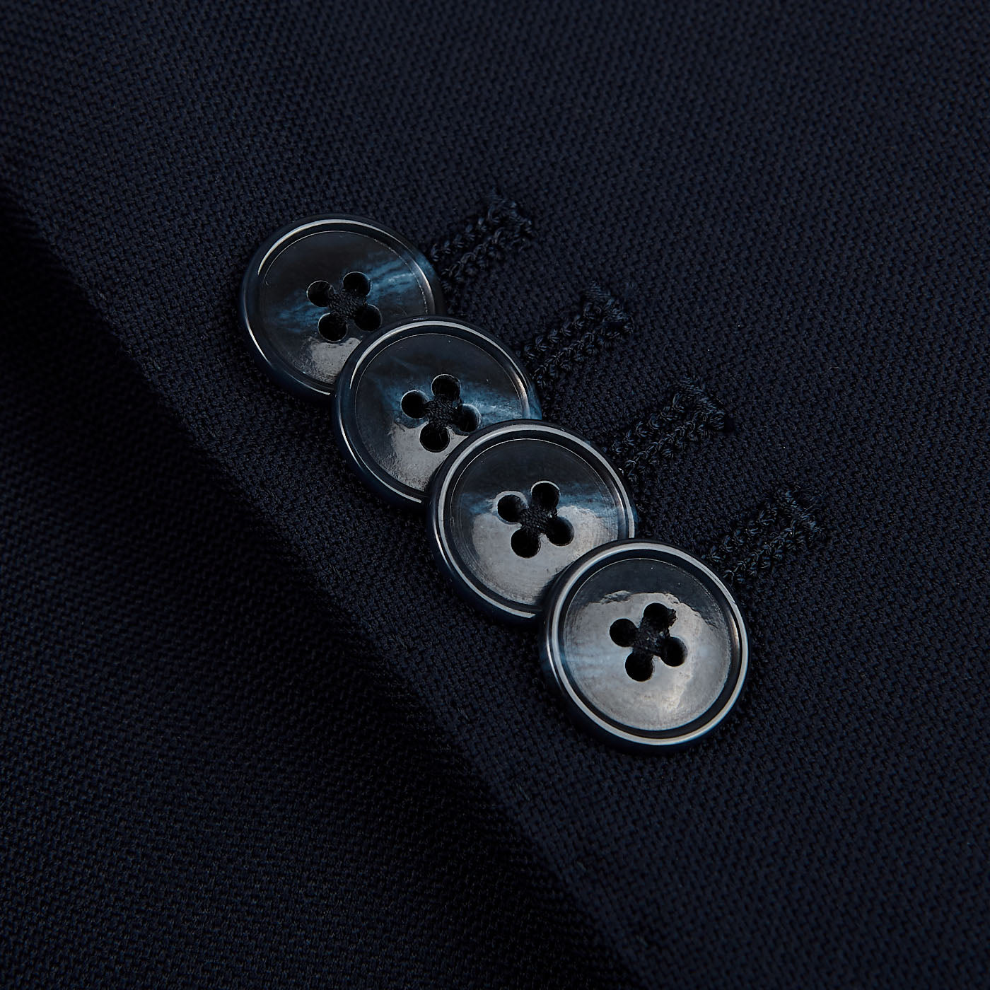 Baltzar Sartorial Navy Super 100's Wool Suit Jacket Button