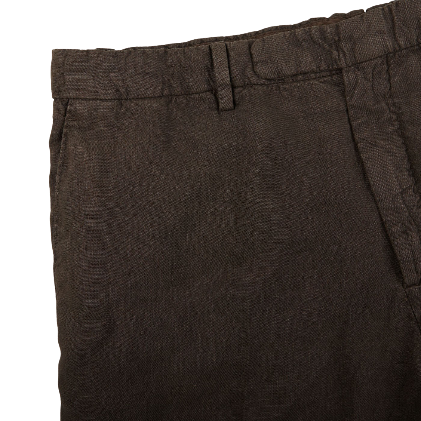 Boglioli Dark Brown Washed Linen Suit Edge