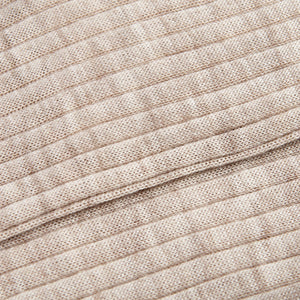 Bresciani Light Beige Ribbed Wool Nylon Socks Fabric