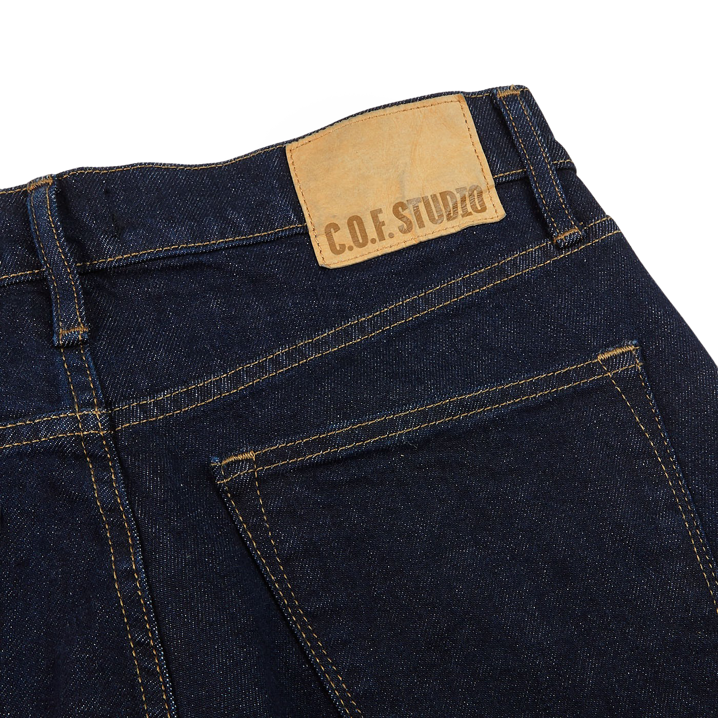 C.O.F Studio Blue Rinsed Organic Candiani Cotton M7 Jeans Pocket