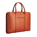 Carl Friedrik Cognac Vachetta Leather Pailissy Briefcase Angle