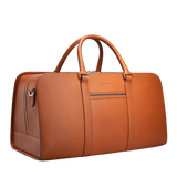 Carl Friedrik Cognac Vachetta Leather Pailissy Weekend Bag Angle