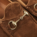 Carmina Tobacco Suede Lether Xim Horsebit Loafers Detail