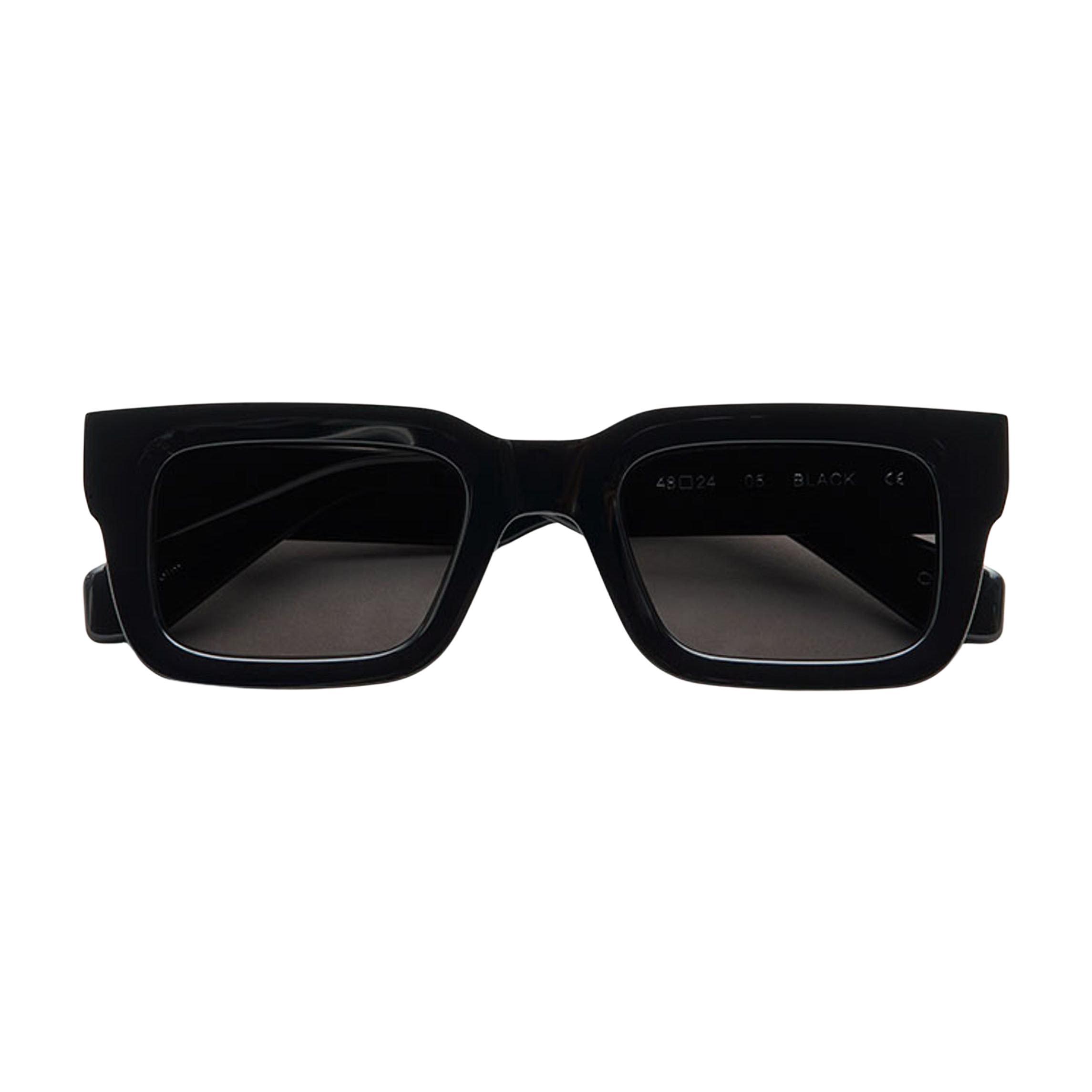 Chimi's Model 05 Black Gradient Lenses Sunglasses 48mm providing UV protection on a white background.