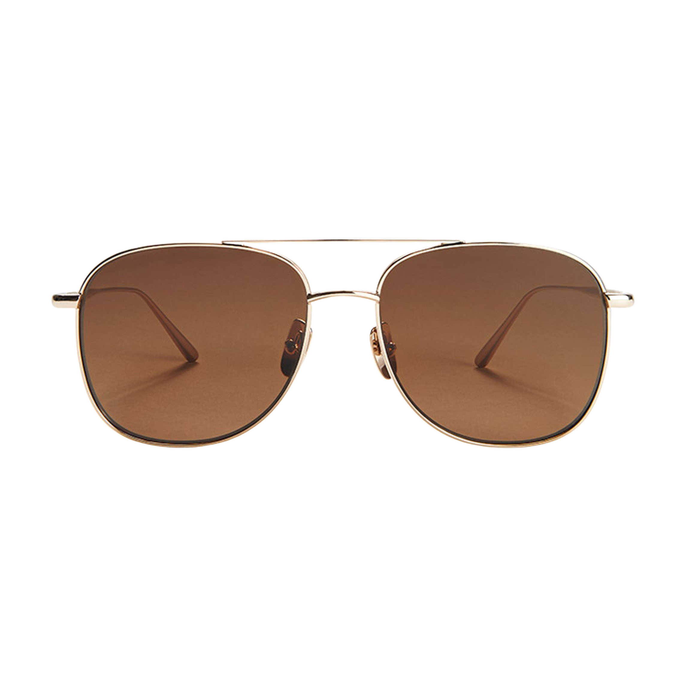 Chimi Eyewear Steel Pilot Brown Lenses Sunglasses 55mm Front