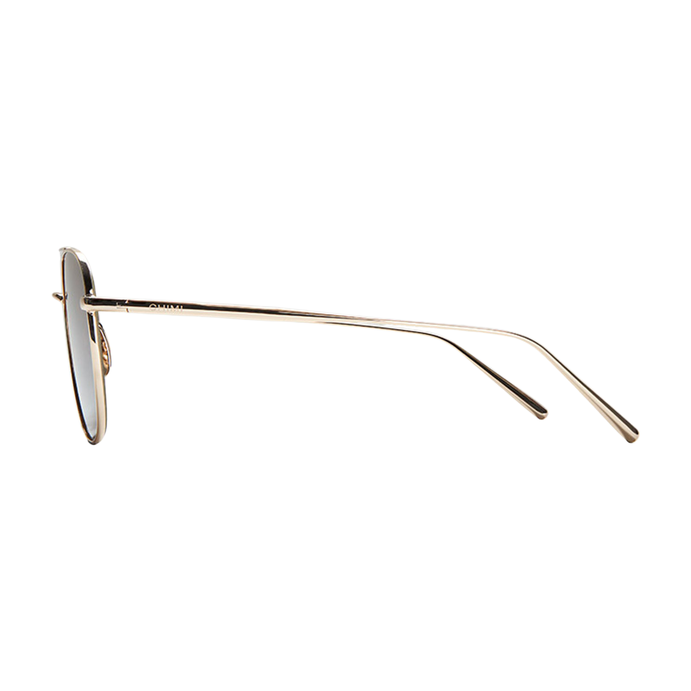Chimi Eyewear Steel Pilot Brown Lenses Sunglasses 55mm Side