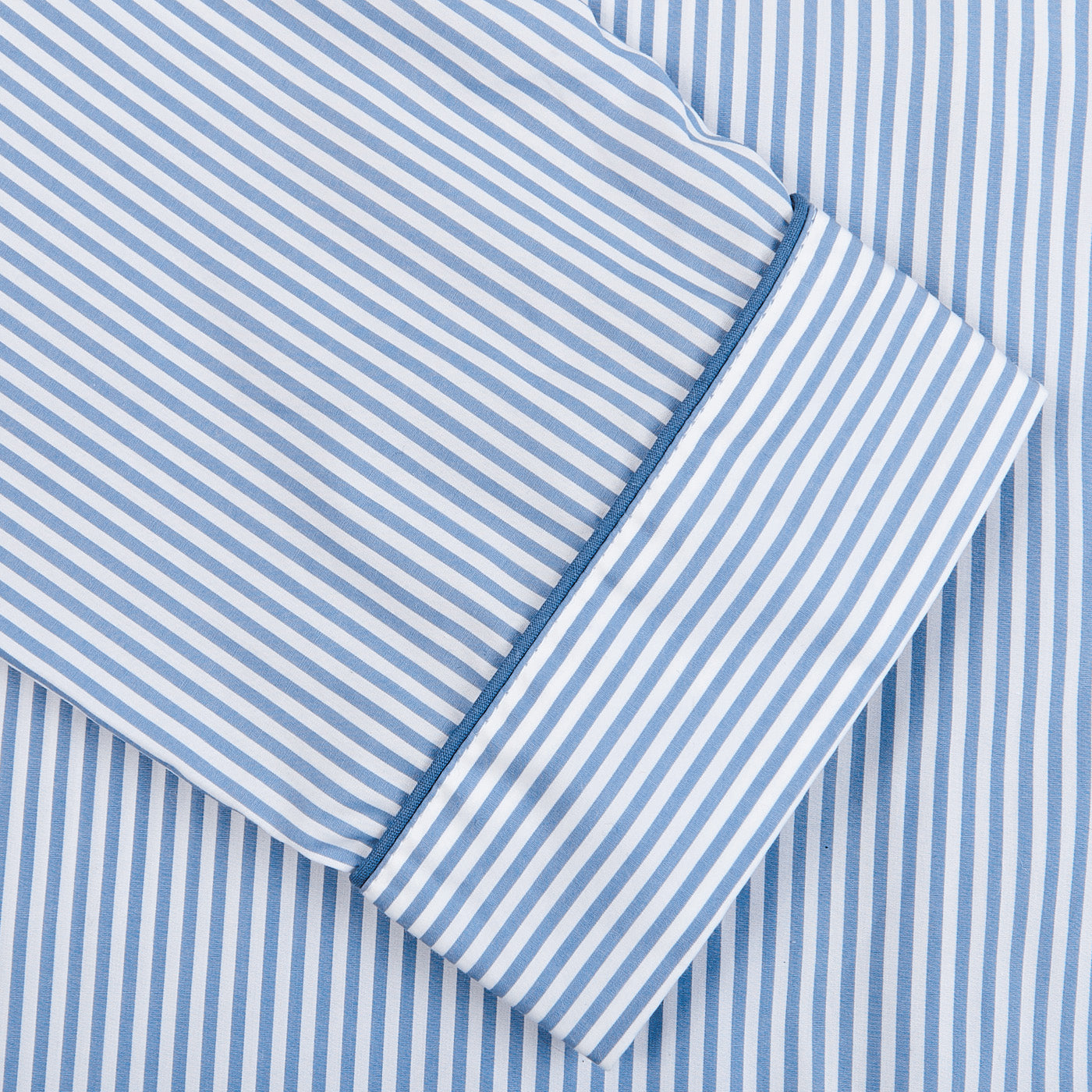Derek Rose Blue Striped Cotton Classic Fit Pyjamas Cuff