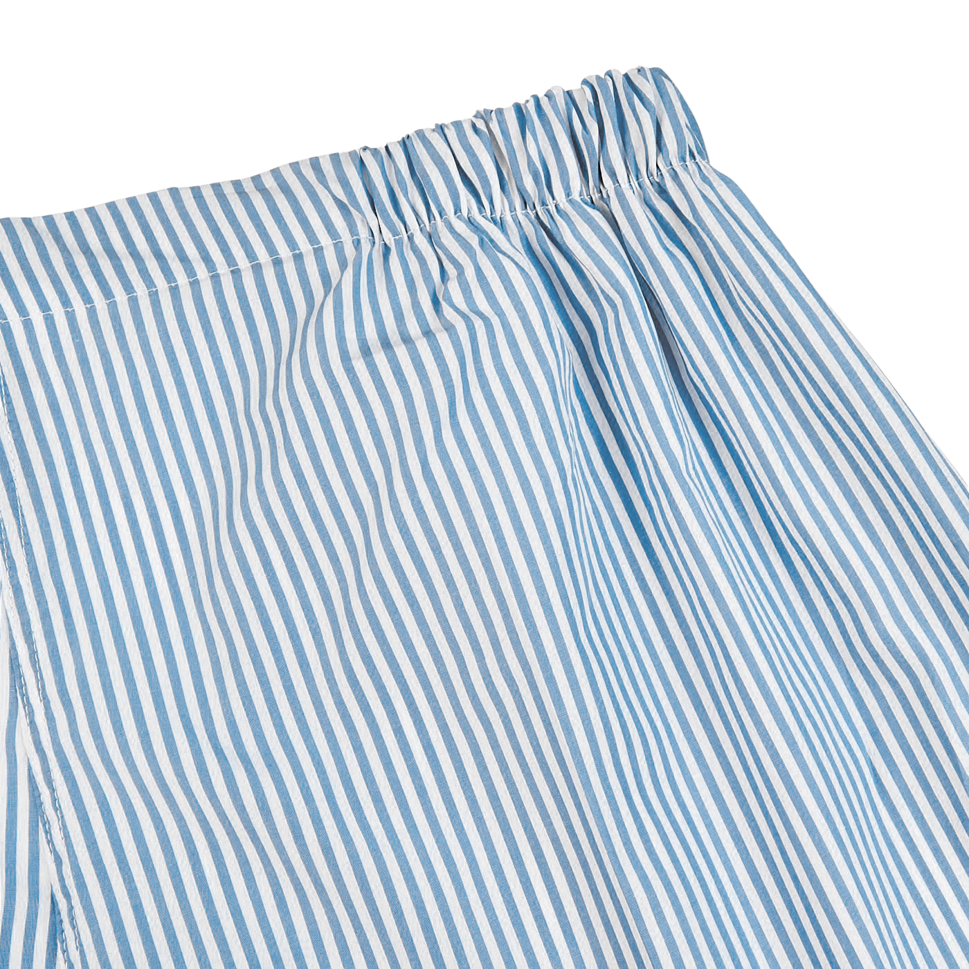 Derek Rose Blue Striped Cotton Classic Fit Pyjamas Pocket