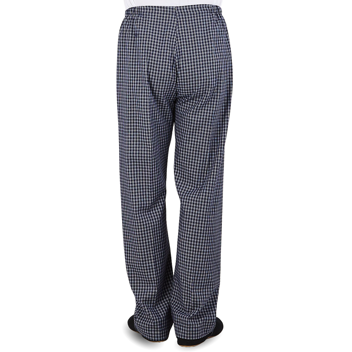 Derek Rose Navy Checked Cotton Classic Fit Pyjamas Back1