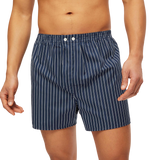 Derek Rose Navy Striped Cotton Classic Fit Boxers Front