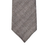 A Dreaming Of Monday Brown Houndstooth 7-Fold Vintage Wool Tie.