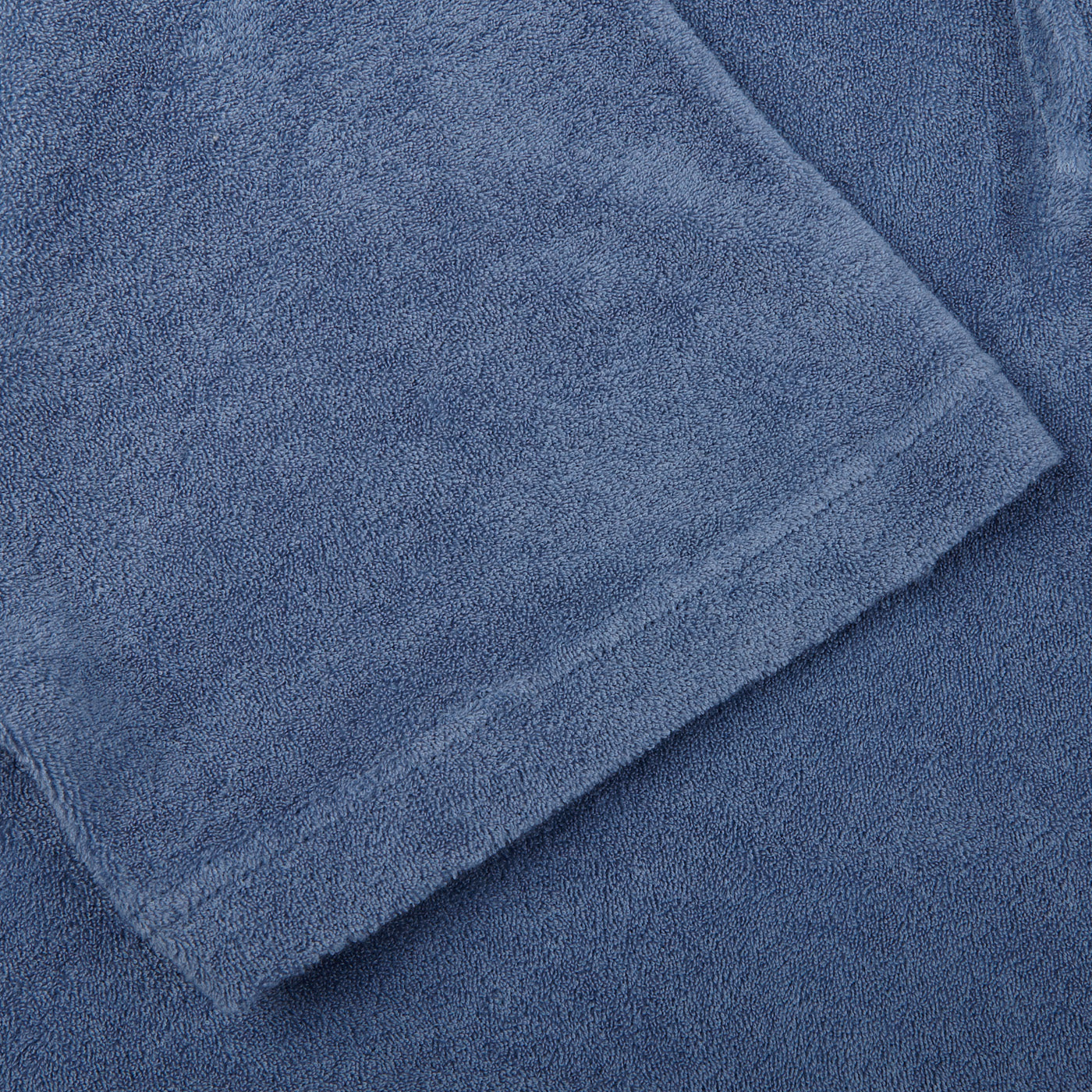 Fedeli Light Blue Cotton Towelling Polo Shirt Cuff